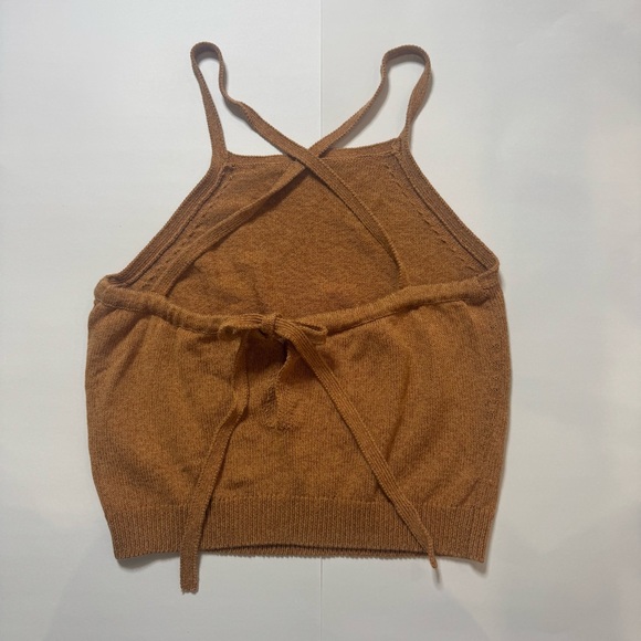 ANTHROPOLOGY Knit Tie Back Tank Top size: Small - Picture 4 of 10